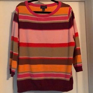 Lands’ End multi color striped sweater